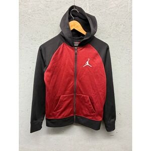 Jordan Hoodie Youth Large Red Black Full‎ Zip Jumpman Logo 12–13 Yrs 147–163cm